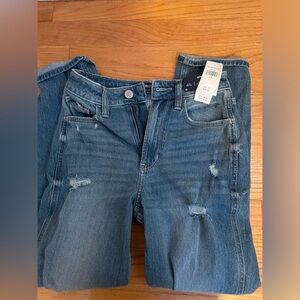 Hollister Women's Straight Leg Jeans - Blue